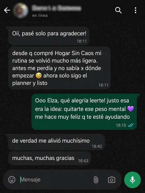 Testimonio de Elza sobre Hogar Sin Caos