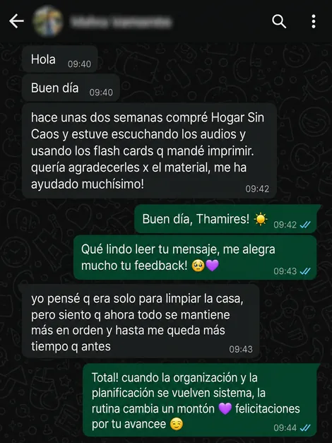 Testimonio de Thamires sobre Hogar Sin Caos